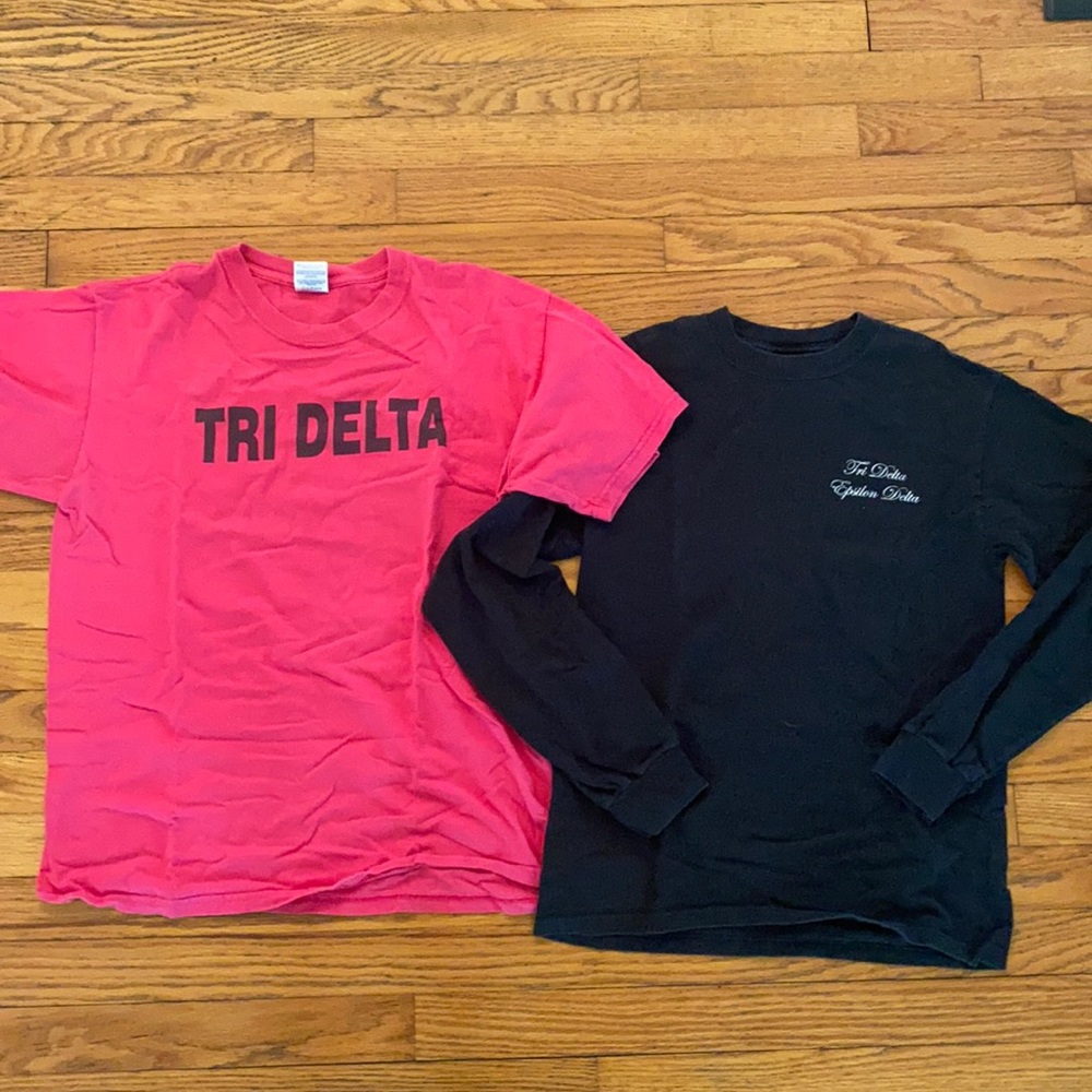 Two Tri Delta DDD sorority tees from 2007